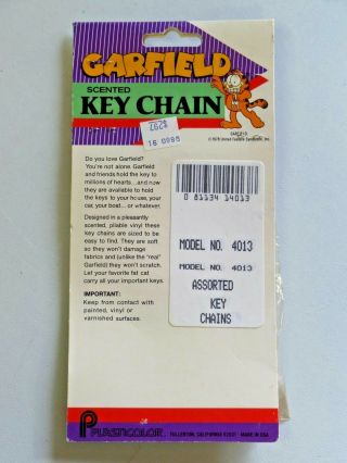 Vintage Odie 1978 Scented Key Chain in Package Garfield Friend 3