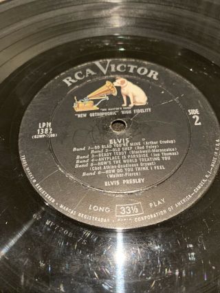 ELVIS PRESLEY Vintage - ELVIS - 1956 First Pressing RCA VICTOR LPM 1382 3