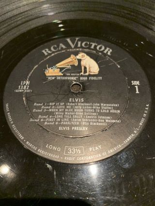 ELVIS PRESLEY Vintage - ELVIS - 1956 First Pressing RCA VICTOR LPM 1382 4