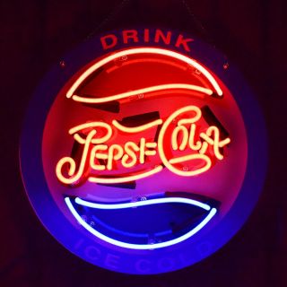 Pepsi Cola Beer Bar Pub Shop Wall Retro Decor Neon Sign Light 12.  5 " X12.  5 "