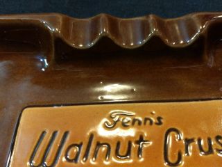 RARE Vintage Fenn ' s Walnut Crush Candy ASHTRAY Tobacco Sioux Falls Advertising 7