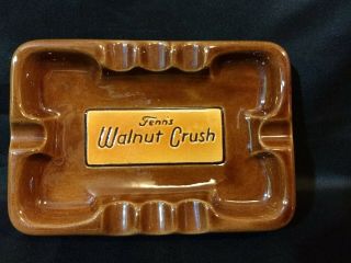 RARE Vintage Fenn ' s Walnut Crush Candy ASHTRAY Tobacco Sioux Falls Advertising 8