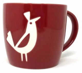 Starbucks Coffee Cup Mug Red Holiday With Partridge Bird 2011 Christmas 14 Oz