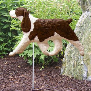 English Springer Spaniel Outdoor Garden Dog Sign Hand Painted Figure Liver