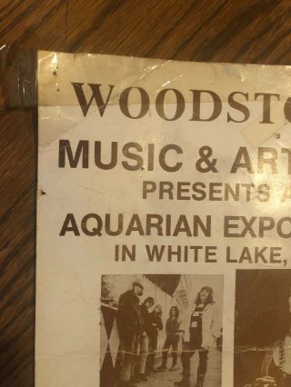 RARE 1969 WOODSTOCK poster.  11”x16” BZ Enterprises 2