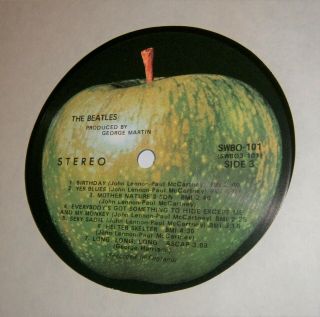 THE BEATLES WHITE ALBUM APPLE RECORDS SWBO - 101 SCRANTON PRESSING LP 5
