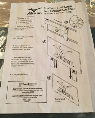 Mizuno Header Sign Advertising 20”x9” Sporting Goods Double Sided 5