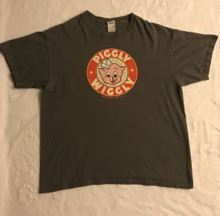 Piggly Wiggly Gray Grey Shirt Large Vintage