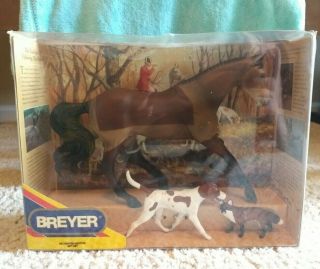 Breyer Traditional Size Fox Hunting Gift Set - - Nib
