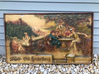1933 Blatz Old Heidelberg Beer Cast Plaster Sign