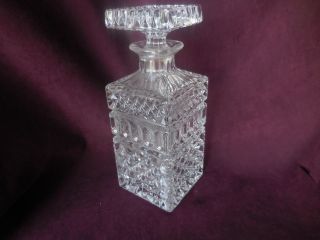 Lead Crystal Square Liquor Decanter With Stopper