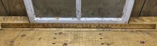 Vintage Antique Cline Lumber Yard Stick Advertising 2 Two Digit Phone Number In