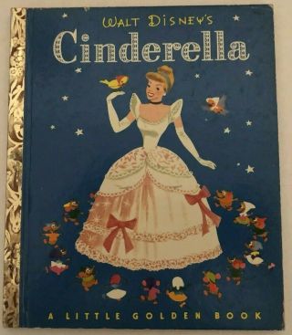 Cinderella Autographed Little Golden Book Walt Disney D13 - 1950 Signed