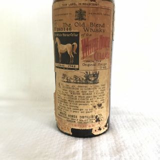 Vintage Rare White Horse Cellar Blended Scotch Whiskey Bottle (Metal Spring Cap) 2
