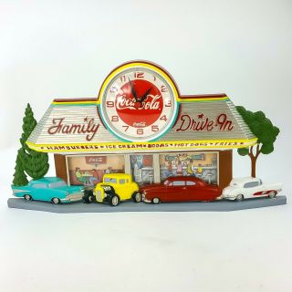 Coca - Cola Family Drive In Diner 3d Wall Clock 21 " Burwood Usa 1988 Vintage 2899