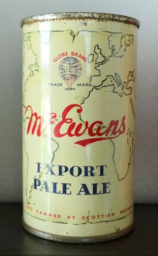 Mc Ewans 12oz Export Pale Ale Flat Top Beer Can From The Early 1960 