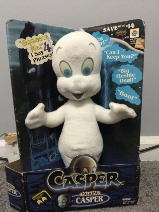Vintage 1994 Tyco Talking Casper Ghost  Eyes Glow In Dark