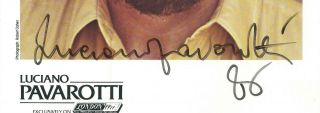 LUCIANO PAVAROTTI VINTAGE HAND SIGNED AUTOGRAPHED PHOTO d.  2007 2