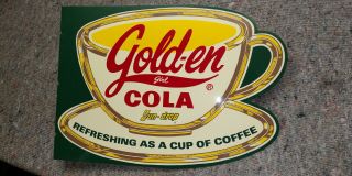 Golden Girl Cola Sun Drop Advertising Flange Sign Limited Edition Only 750 Made