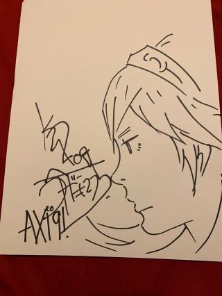 Rare Yusuke Kozaki Sketch Anime Expo 2019 Autograph Signing Fire Emblem Pokemon