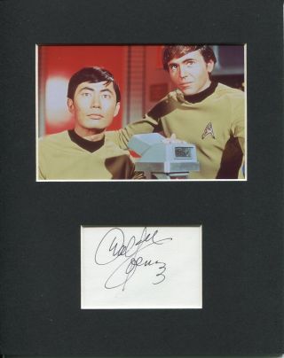 Walter Koenig Star Trek Chekov Rare Signed Autograph Photo Display With Sulu