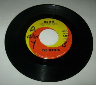 BEATLES 1965 Picture Sleeve 45 TICKET TO RIDE / YES IT IS Capitol 5407 6