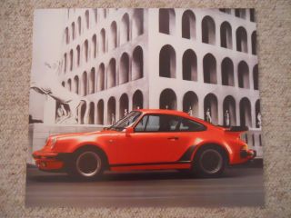 1989 Porsche 911 Turbo Coupe Showroom Advertising Sales Poster Rare Awesome L@@k