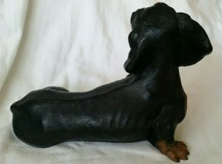 Dachshund Doxie Dog Black & Tan Statue LIFE SIZE 14 