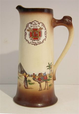Ca1910 Leisy Brewing Co / Leisy Beer Advertising Beer Pitcher Egyptian Revival