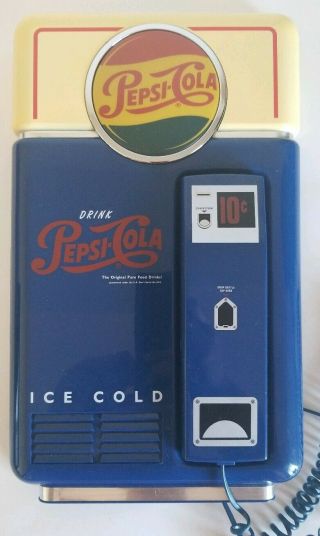 Vintage Pepsi Cola Cooler Machine Telephone Phone Novelty Wall Mount