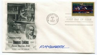 Usa 1967 Famous American Artist Fdc Cover - Signed By Artist Ralph Mcquarrie