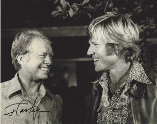 President Jimmy Carter Hand Signed 8x10 Photo Autographed,  Robert Redford