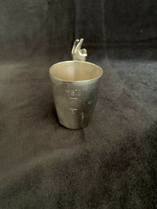 Napier Two Finger Plated Sterling Silver Shot Glass
