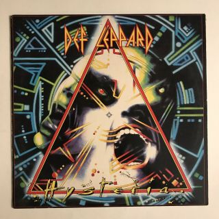 Def Leppard Hysteria Vinyl Lp 1987 Us Mercury W Inner Heavy Metal Vg,