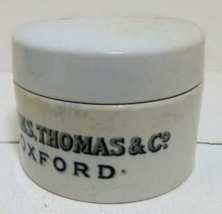 Cousins,  Thomas & Co Chemists Pot & Lid from Oxford c1890 ' s 2