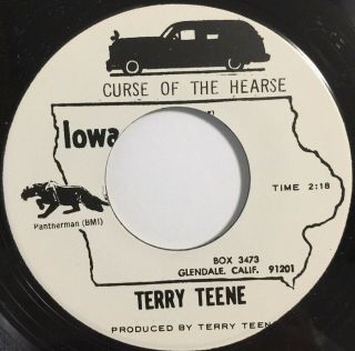 Terry Teene Curse Of The Hearse 45 Rockabilly Garage Rare Pussy Galore Nm -