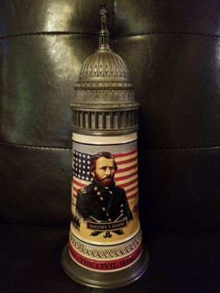 Anheuser - Busch Budweiser Civil War Commemorative Series Stein - Ulysses S.  Grant