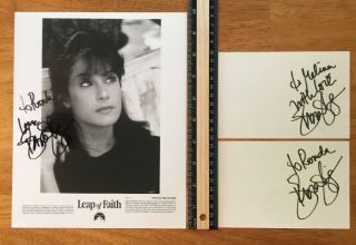 3 Debra Winger Hand Signed Autographs - A Collectors Must Have