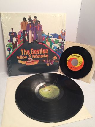 1969 Apple The Beatles Yellow Submarine Vinyl Lp Near Rare Red Lin
