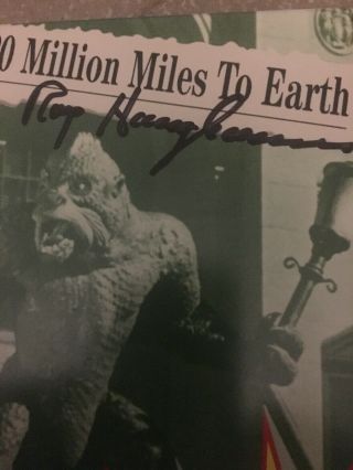 Ray Harryhausen Signed VHS Box “20 Million Miles To Earth” Stop - Motion Pioneer 2
