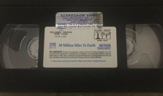Ray Harryhausen Signed VHS Box “20 Million Miles To Earth” Stop - Motion Pioneer 4