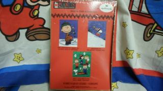 Vintage Hallmark Christmas Peanuts Snoopy & Woodstock Cards
