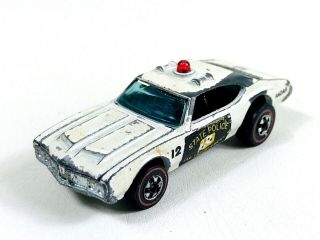 Vtg Mattel 1969 Hot Wheels Redline State Police Cruiser Redline Diecast Car 1