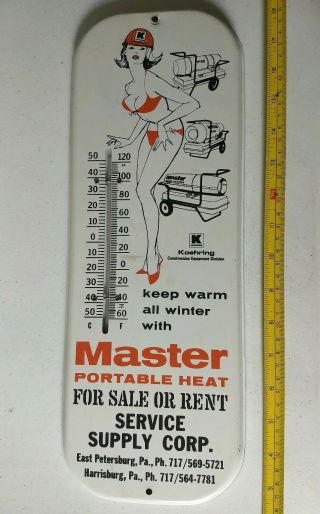 Vtg Koehring Service Supply Corp East Petersburg Harrisburg Pa Thermometer Pinup