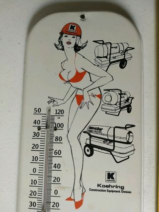 Vtg Koehring Service Supply Corp East Petersburg Harrisburg PA Thermometer PinUp 2