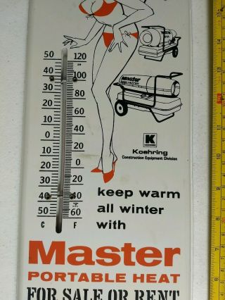 Vtg Koehring Service Supply Corp East Petersburg Harrisburg PA Thermometer PinUp 3