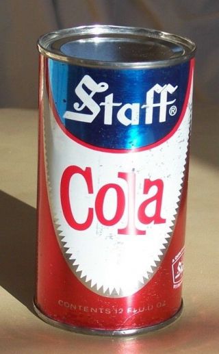 Rare R2 Staff Cola Flat Top Soda Can - - Pre - Zip Code
