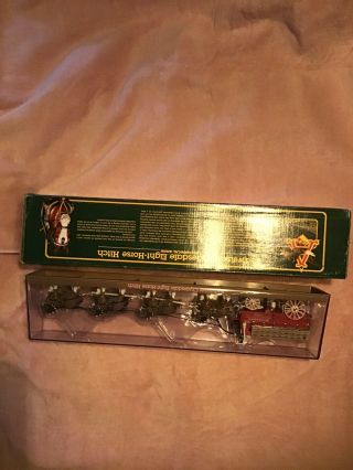 Ertl Budweiser Clydesdale Eight Horse Hitch Beer Wagon 18 