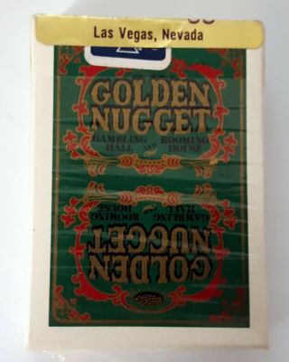 Vintage Green Golden Nugget " Gambling Hall  Clipped Corner " Card Deck