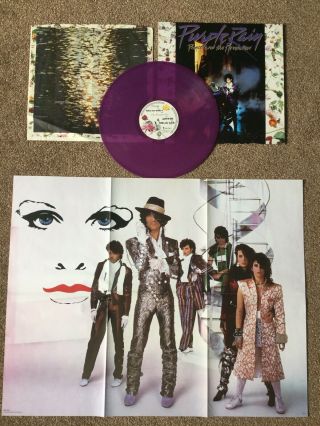 Prince And The Revolution - Purple Rain In Purple Vinyl (1984) C/w Poster.